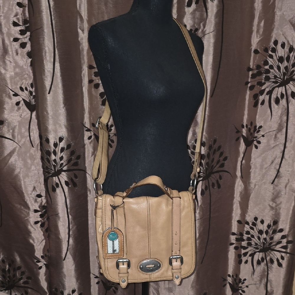 Fossil Tan Leather Crossbody Bag - Carried Only Once!